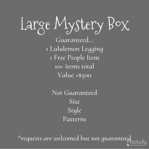 Large Mystery Box Lululemon Free People Guarantee
